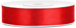 Szaténszalag, piros, 12mm/25m (1 db / 25 lm) (TS12-007)