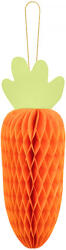  Papír dekoráció méhsejt sárgarépa, narancs, 20 cm (ZDP4-20-005)