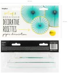  Dekoratív rozetták Fincsi, mentás (1 db / 3 db) (RPK20-103)