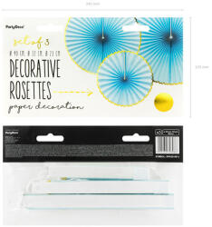  Dekoratív rozetták Fincsi, világoskék (1 db / 3 db) (RPK20-001J)