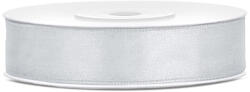  Szatén szalag, ezüst, 12mm/25m (1 db / 25 lm) (TS12-018)