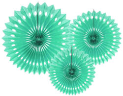  Decorative Rosettes, Mint, 20-30cm (1 pkt / 3 pc. ) (RPB1-103)