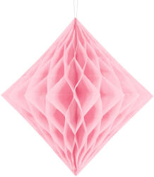  Méhsejt dekoráció Gyémánt alak, világos rózsaszín, 30cm (DH30-081J)