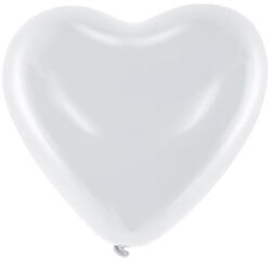 Léggömbök 10'' szívek, pasztell fehér (1 db / 100 db. ) (091M)