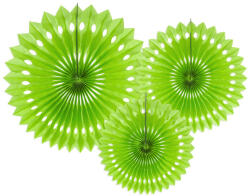  Decorative Rosettes, Apple Green, 20-30cm (1 pkt / 3 pc. ) (RPB1-102J)