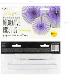  Dekoratív rozetták Fincsi, világos lila (1 db / 3 db) (RPK20-004J)