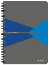 Leitz Spirálfüzet, A5, vonalas, 90 lap, PP borító, LEITZ "Office", szürke-kék (44991035) - iroszer24