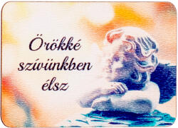 Valex Decor 4db. "Örökké szívünkben élsz" feliratos, angyalkás dekor tábla 7 x 5cm (GV04-301)