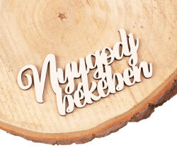 Valex Decor 4db. "Nyugodj Békében" felirat fából 10 x 5cm - Fehér (MT12-53)