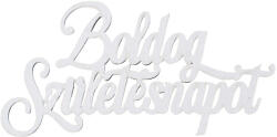 Valex Decor 4db. festett fa "Boldog Születésnapot" felirat 10 x 5cm - Fehér (MT9-58)