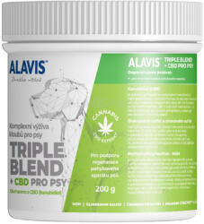 Alavis ALAVIS Triple Blend + CBD, supliment sistem articular, sistem nervos & calmante câini, pudră ALAVIS Triple Blend + CBD, XS-XL, supliment sistem articular, sistem nervos & calmante câini, flacon, 200g 