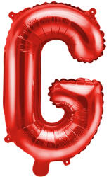 PartyDeco Balon din folie Mini - Litera G 35 cm roșu