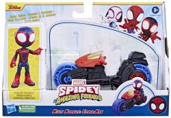 Hasbro Set motocicleta si figurina Miles Morales Spider Man Spidey Prietenii Extraordinari 10 cm (F6777_F7460) Figurina