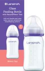 Lansinoh Biberon sticla cu tetina silicon pentru +1 luna, 160ml, Lansinoh