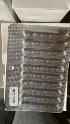 Global Fashion Capăt de freză de diamant pentru cuticule, cilindru, brâu albastru, 842R/023B