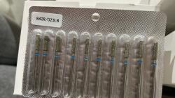 Global Fashion Capăt de freză de diamant pentru cuticule, cilindru, brâu albastră, 842R/023LB