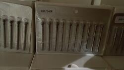 Global Fashion Capăt de freză de diamant pentru cuticule, bilă mare, brâu roșu, 001/045R