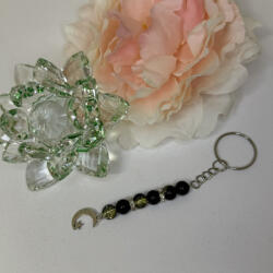  Fekete Achát ásvány Kulcstartó