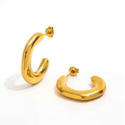 Joolim Jewelry Bold Hoops - 18K aranyozott, hipoallergén, rozsdamentes acél