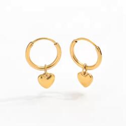Joolim Jewelry Sweetheart Hoops - 18K aranyozott, hipoallergén fülbevaló