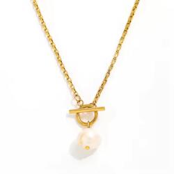 Joolim Jewelry Pearl Bond - 18K aranyozott, hipoallergén, rozsdamentes acél