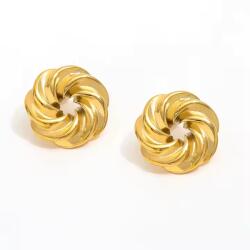 Joolim Jewelry Solstice Hoops - 18K aranyozott, hipoallergén, rozsdamentes acél