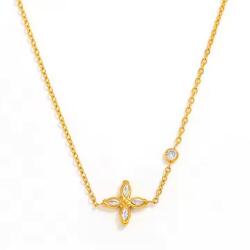 Joolim Jewelry Crystal Blossom - 18K aranyozott, hipoallergén, rozsdamentes acél