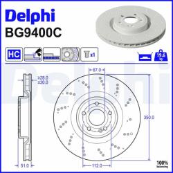 DELPHI Disc frana DELPHI BG9400C (BG9400C) - fixbox