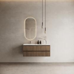 MARMY CODE 120x46x50 BALOS függesztett alsószekrény, 4 fiók, laminált (mosdó nélkül) Brown Oak 20 40 24 12 13 86 (20 40 24 12 13 86)