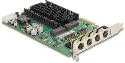 Delock PCI Express x4 Kártya - 4 x M12 Gigabit LAN PoE+