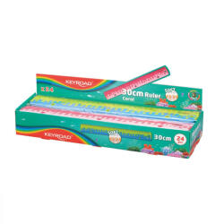 Keyroad Vonalzó 30cm, 24 db/display Keyroad Easy Liner vegyes színek (KR970226-2)