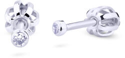 Cutie Diamonds Cercei stud minimalisti din aur alb cu diamante DZ3032-30-00-X-2