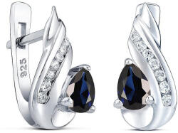 Silvego Ezüst fülbevalók szintetikus zafírral Valeria QRE04S