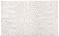 Welora Dekoratív szőnyeg, szőrös megjelenésű, dombornyomott szivárványmintás, belső csúszásmentes felülettel, 150x100 cm, krém (JM1238034)