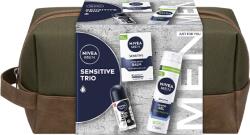 Nivea Men ajándékkészlet érzékeny bőrre: Borotválkozás utáni balzsam, 100 ml + Borotvagél, 200 ml + Invisible Black & White Power golyós dezodor, 50 ml