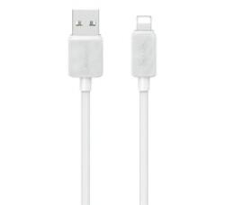 USAMS KY adatkábel (USB - lightning, 2.4A, gyorstöltő, 100cm) FEHÉR Apple IPAD mini / iPod touch 5 / IPAD mini 4 (SJ689USB02) (SJ689USB02)
