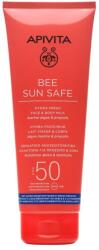 APIVITA Napvédő tej testre és bőrre SPF50, széles spektrumú, utazásra alkalmas, Bee Sun Safe Apivita, 100 ml