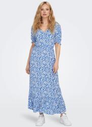 ONLY Only, Chianti V-nyakú mintás ruha, Fehér, Kék, M (15270519-MARINA-WHITE-FLOWER-M)