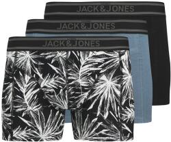 Jack & Jones Jack & Jones, Logós derekú boxer szett - 3 db, Fehér, Fekete, Púderkék, S (12268499-BLACK-BLACK-OCEANVIEW-S)