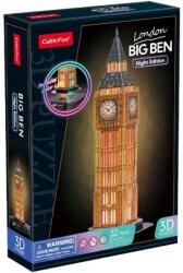 CubicFun 3D puzzle játék 32 darabos Big Ben éjszakai változat LED világítással (3D-L537)