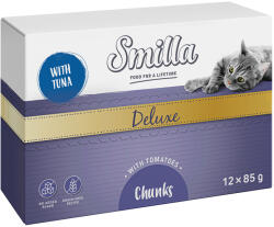 Smilla 24x85g Smilla Deluxe falatok szószban tonhal & paradicsom nedves macskatáp