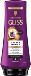 Schwarzkopf Schwarzkopf Gliss Full Hair Wonder Hajbalzsam, törékeny és legyengült hajra, koffeinnel és peptidekkel, vegán formula, 200 ml