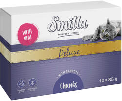 Smilla 24x85g Smilla Deluxe falatok szószban borjú & sárgarépa nedves macskatáp
