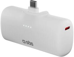 SBS EcoPower 5000 mAh 10W Powerbank beépített USB-C porttal - Fehér