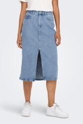 Only Only, Bianca farmerszoknya hasítékkal az elején, Melange kék, S (15319268-LIGHT-BLUE-DENIM-S)