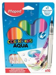 Maped Color`Peps Aqua akvarell filctoll készlet, 3.6 mm, ecsettel, 10 szín (IMA844300)