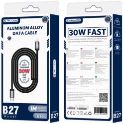 Jellico kábel B27 USB-C - Lightning PD 30W 1M Fekete