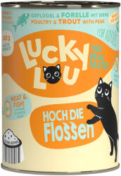 Lucky Lou 24x400g Lucky Lou Adult Szárnyas & pisztráng nedves macskatáp