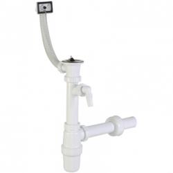 Styron Egymedencés Mosogató szifon túlfolyóval+mosogép csatlakozóval (ST-538-1) (STY-538-1)