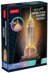 CubicFun 3D puzzle játék 37 darabos Empire State Building éjszakai változat LED világítással (6944588205393)